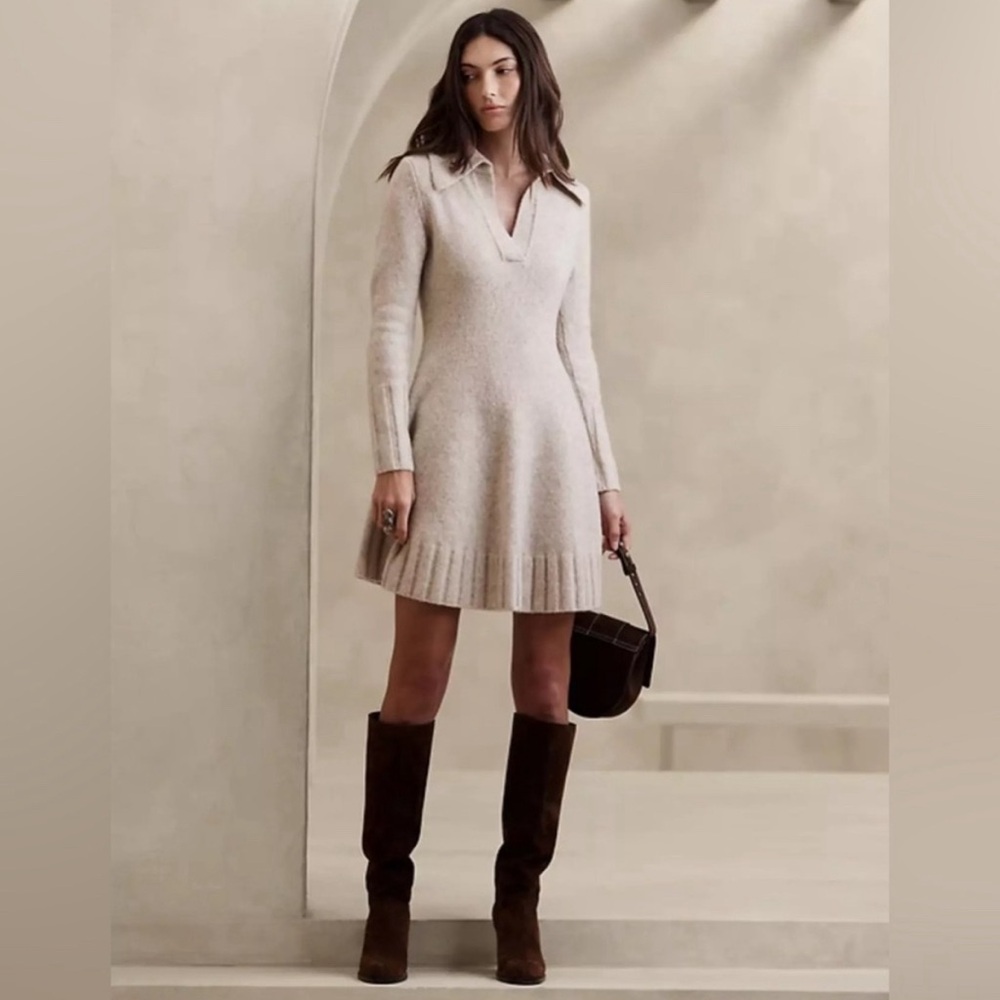 Banana Republic Rosie Sweater Dress in Oatmeal
